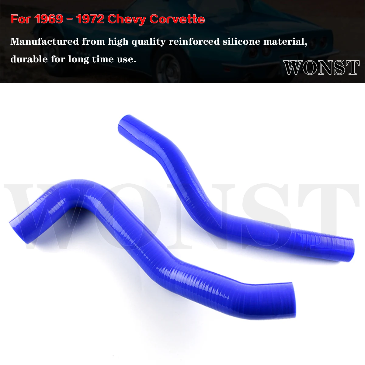 2pcs Blue For 1969 1970 1971 1972 Chevy Corvette C3 5.7L V8 High Temp Silicone Coolant Radiator Hose
2pcs Blue For 1969 1970 1971 1972 Chevy Corvette C3 5.7L V8 High Temp Silicone Coolant Radiator Hose