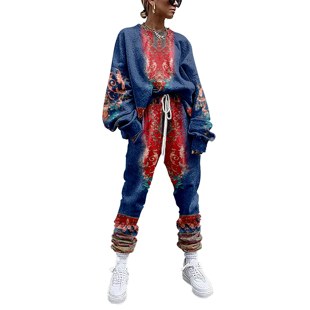 Women Tracksuit Vintage Printed 2 Piece Outfit Sweatshirt+Straight Sweatpants Matching Set Fitness Sporty Streetwear
Women Tracksuit Vintage Printed 2 Piece Outfit Sweatshirt+Straight Sweatpants Matching Set Fitness Sporty Streetwear