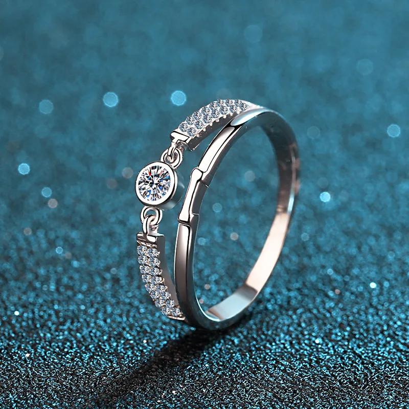 925Sterling Silver Platedpt950Gold Women's Ring10Moissanite Round Bag Adjustable Ring Factory Direct Supply Jewelry
925Sterling Silver Platedpt950Gold Women's Ring10Moissanite Round Bag Adjustable Ring Factory Direct Supply Jewelry