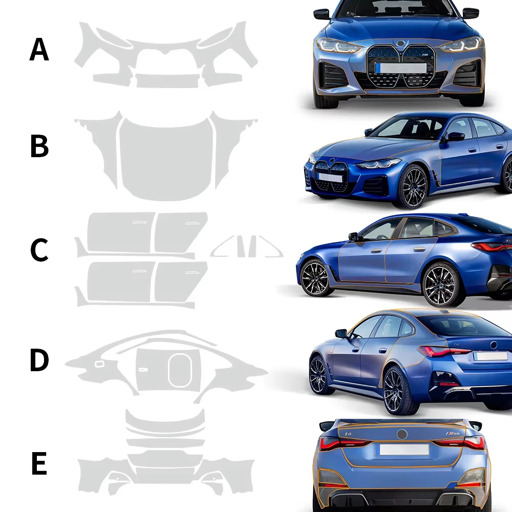 For BMW i4 G26 2022 2023 TPU Paint Protection Film Self-Healing Clear Bra Pre-cut PPF Kit Car Body Anti-Scratch Resistant
For BMW i4 G26 2022 2023 TPU Paint Protection Film Self-Healing Clear Bra Pre-cut PPF Kit Car Body Anti-Scratch Resistant