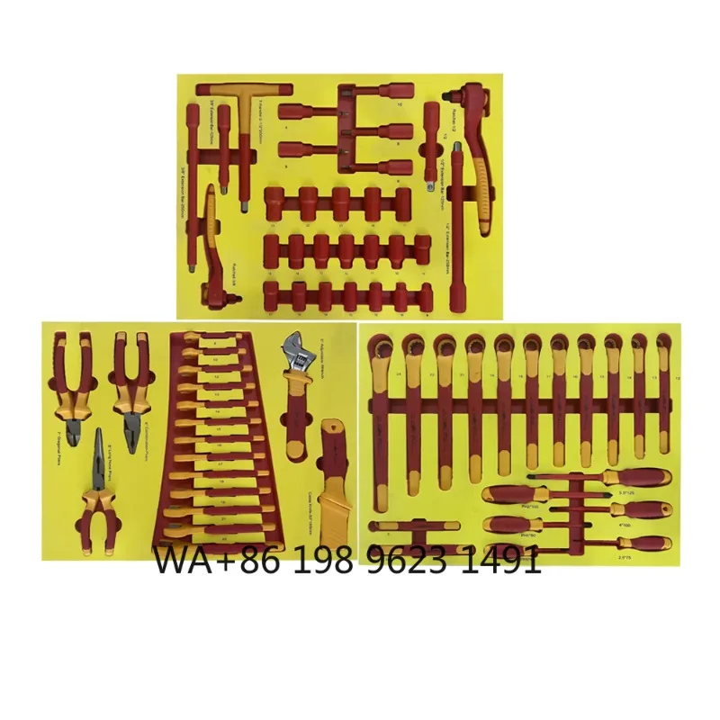 High Voltage Insulated Maintenance Tools, 68PCS VDE Safety Kit with Wrench Pliers for New Energy Car Repair Work
High Voltage Insulated Maintenance Tools, 68PCS VDE Safety Kit with Wrench Pliers for New Energy Car Repair Work