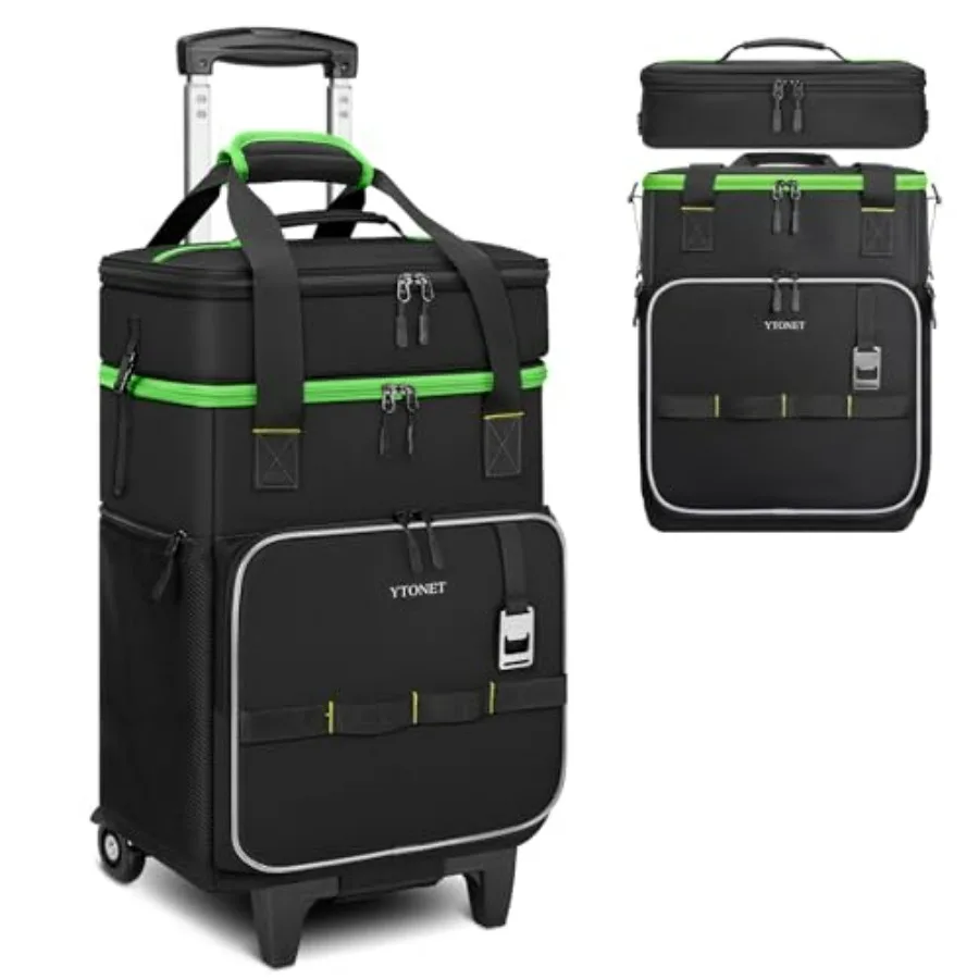 Beach, picnic, camping, travel, grocery 2-in-1 rolling cooler with wheels; insulated soft-sided black cooler bag; 55 cans/40L c
Beach, picnic, camping, travel, grocery 2-in-1 rolling cooler with wheels; insulated soft-sided black cooler bag; 55 cans/40L c