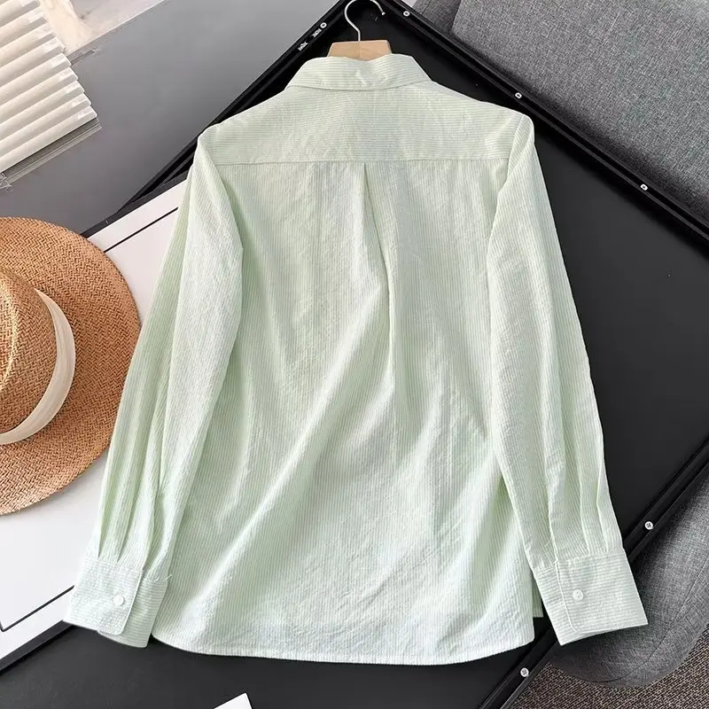 Jenny&Dave Commuting Long-sleeved Top Shirt Women British Fashion Ladies Casual Simple Striped Cotton Shirt
Jenny&Dave Commuting Long-sleeved Top Shirt Women British Fashion Ladies Casual Simple Striped Cotton Shirt