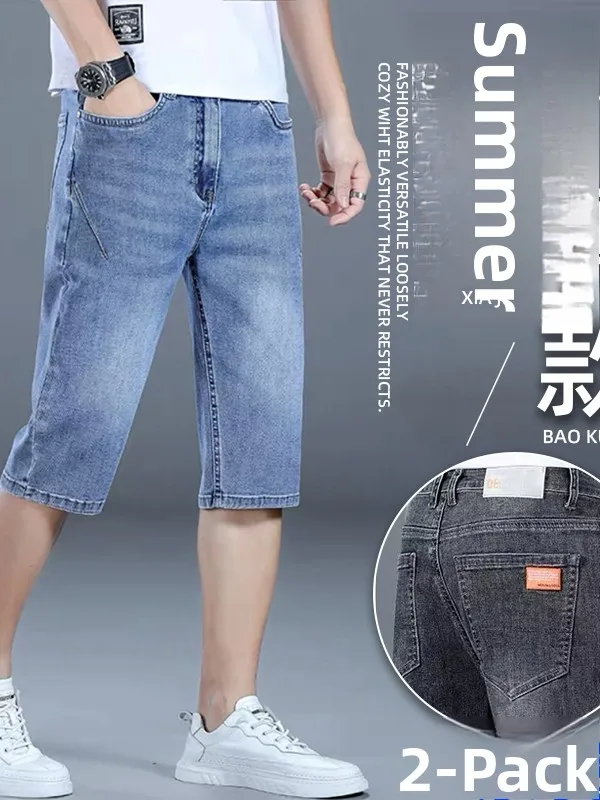 Slim Fit Summer Thin Seven-Five Denim Jeans Men's Fashionable Trendy Short Shorts mid Waist Zipper Casual Wear for Teens And ...
Slim Fit Summer Thin Seven-Five Denim Jeans Men's Fashionable Trendy Short Shorts mid Waist Zipper Casual Wear for Teens And ...