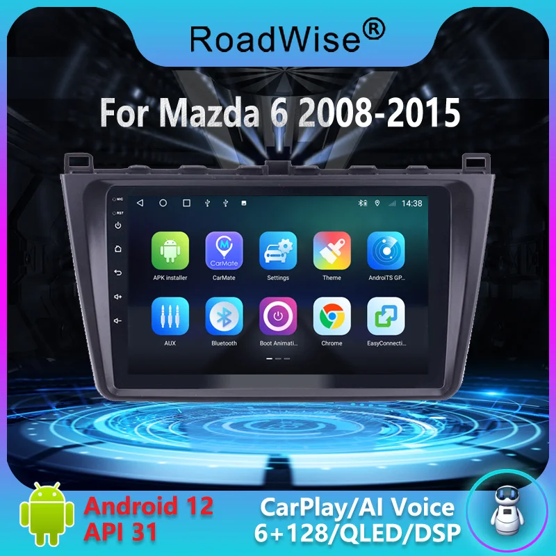 Автомобильный радиоприемник Roadwise 2 Din Android Carplay для Mazda 6 GH Rui 2008 - 2015 мультимедийный 4G Wi-Fi Φ IPS DSP Авторадио Стерео
Автомобильный радиоприемник Roadwise 2 Din Android Carplay для Mazda 6 GH Rui 2008 - 2015 мультимедийный 4G Wi-Fi Φ IPS DSP Авторадио Стерео