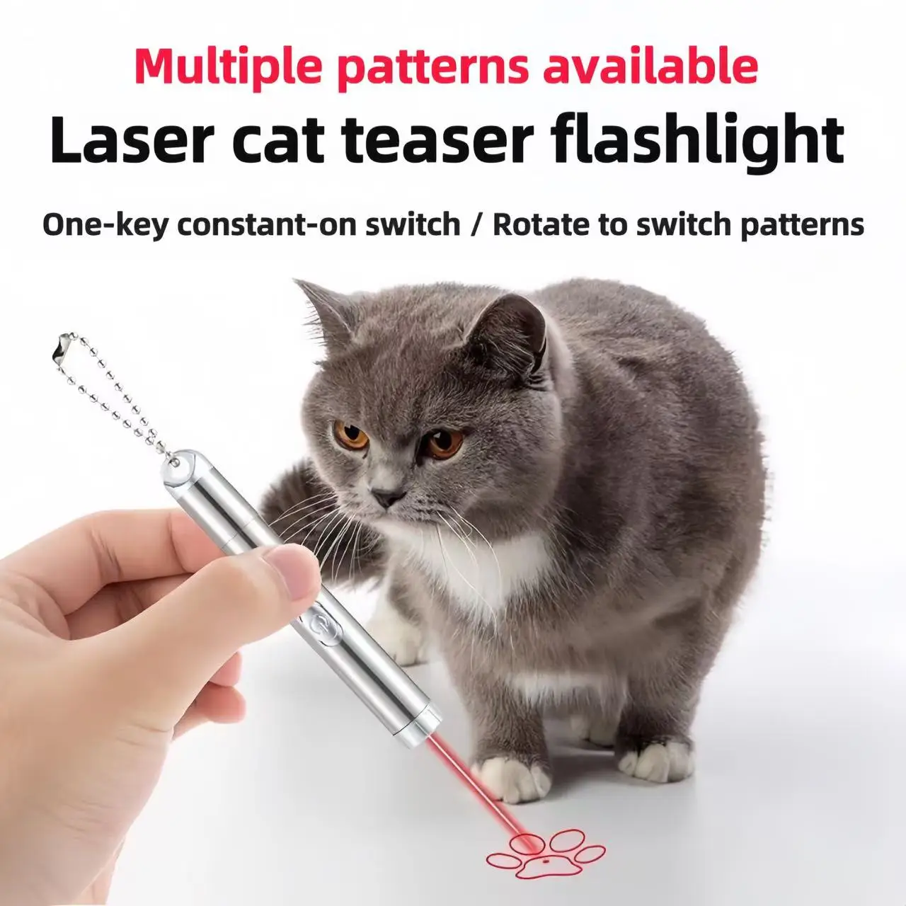 3-in-1 Laser Pen Cat Teaser, Purple Light Illumination Laser Infrared USB Moon Light Cat Toy
3-in-1 Laser Pen Cat Teaser, Purple Light Illumination Laser Infrared USB Moon Light Cat Toy