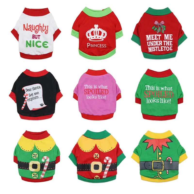 Factory Wholesale Pet Dog Clothing, Christmas Cotton Jersey Teddy Poodle Corgi Small Breed Apparel, Spring Autumn T-Shirt Outfit
Factory Wholesale Pet Dog Clothing, Christmas Cotton Jersey Teddy Poodle Corgi Small Breed Apparel, Spring Autumn T-Shirt Outfit