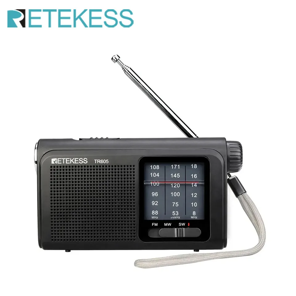Retekess TR605 Portable Radio FM/MW/SW Emergency Flashlight With Rechargeable Battery Loud Speaker For the Elderly
Retekess TR605 Portable Radio FM/MW/SW Emergency Flashlight With Rechargeable Battery Loud Speaker For the Elderly
