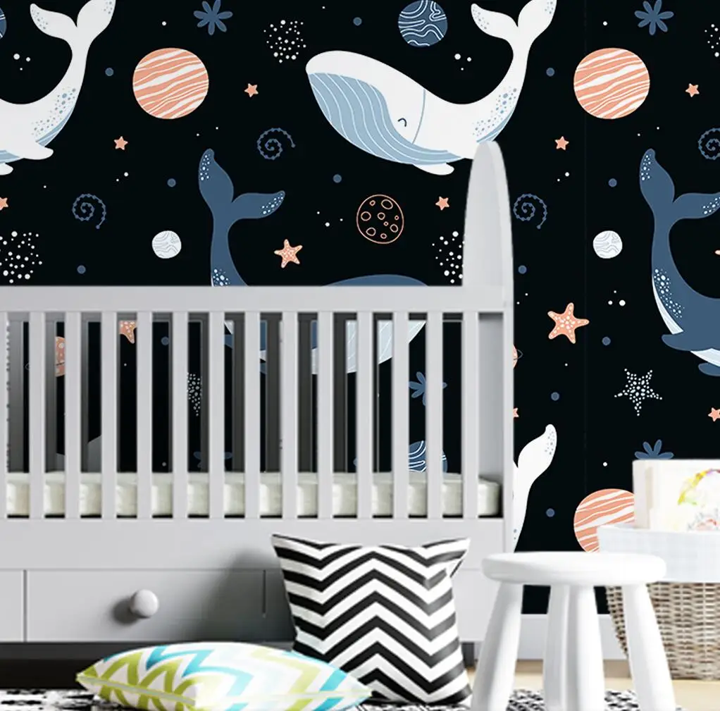 Custom cartoon whale wallpaper for children's room background Photo Murals Wallpapers for Living Room TV Hotel Backdrop 3D mural
Custom cartoon whale wallpaper for children's room background Photo Murals Wallpapers for Living Room TV Hotel Backdrop 3D mural