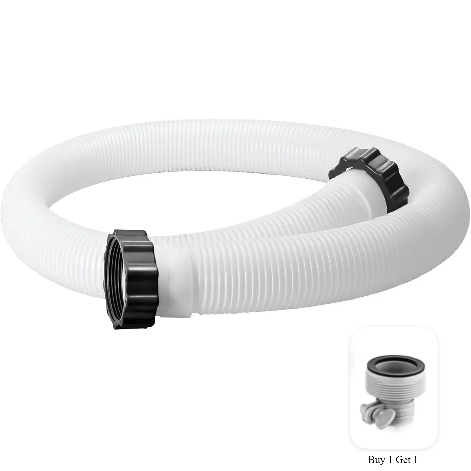 59-дюймовый белый шланг для насоса для бассейна, фильтрующий насос со сменным шлангом адаптера для сменного шланга для бассейна диаметром для надземных бассейнов
59-дюймовый белый шланг для насоса для бассейна, фильтрующий насос со сменным шлангом адаптера для сменного шланга для бассейна диаметром для надземных бассейнов
