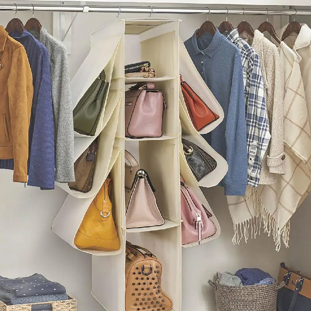 Hanging Bag with Metal Hook Versatile Storage for Whole Family Space Saving Handbag Hanging Organizer with Heavy for Wardrobe
Hanging Bag with Metal Hook Versatile Storage for Whole Family Space Saving Handbag Hanging Organizer with Heavy for Wardrobe