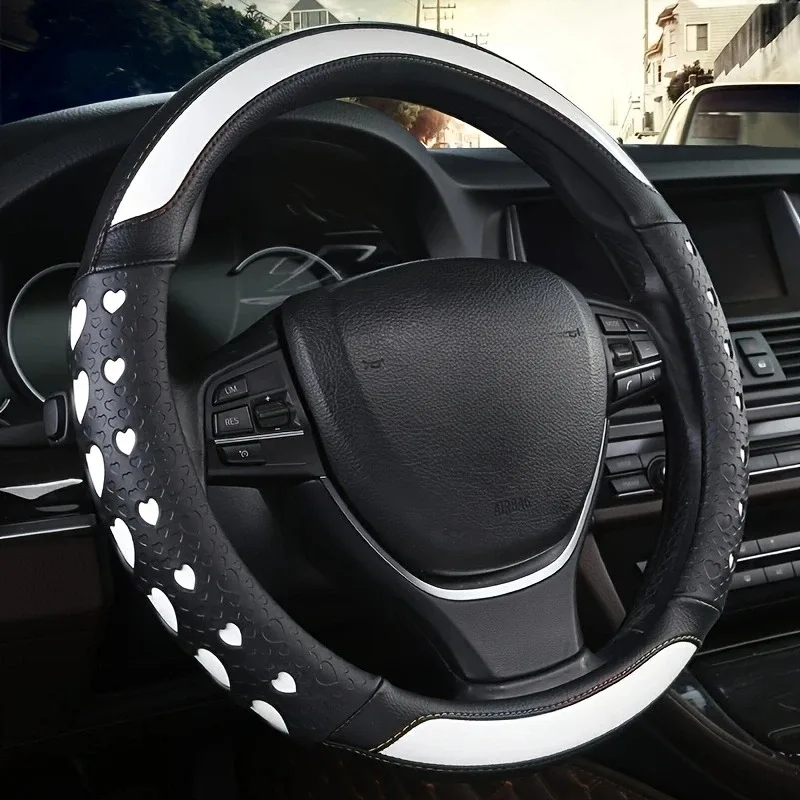 Sweet Heart Design Steering Wheel Wrap - Durable PU Leather, Anti-Slip Inner Circle, Fits Most Vehicles
Sweet Heart Design Steering Wheel Wrap - Durable PU Leather, Anti-Slip Inner Circle, Fits Most Vehicles