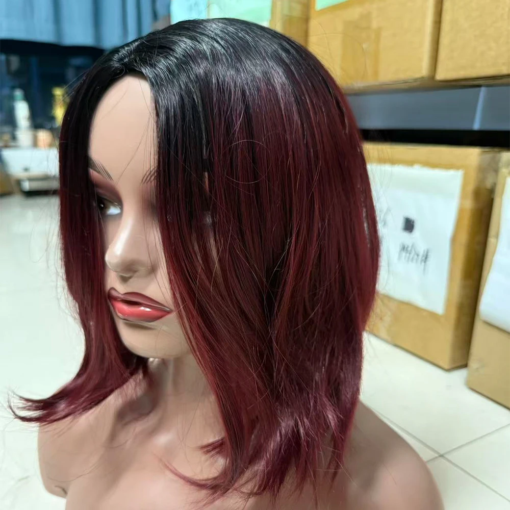 Dark to Red 14 Inch Heat Resistant Synthetic Bob Wig for Women Straight Short Burgundy Wigs Side Part for Cosplay or Daily Use
Dark to Red 14 Inch Heat Resistant Synthetic Bob Wig for Women Straight Short Burgundy Wigs Side Part for Cosplay or Daily Use