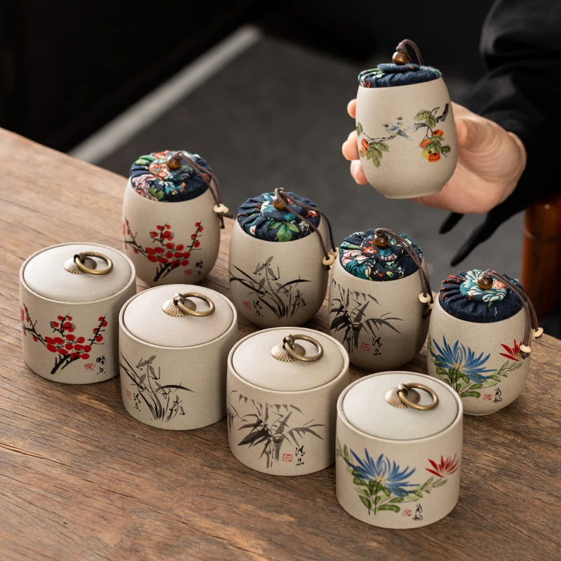 European Ceramic Flower Candy Jar Portable Small Moisture Proof Tea Can Retro Stoneware Coffee Bean Medicinal Powder Storage Box
European Ceramic Flower Candy Jar Portable Small Moisture Proof Tea Can Retro Stoneware Coffee Bean Medicinal Powder Storage Box