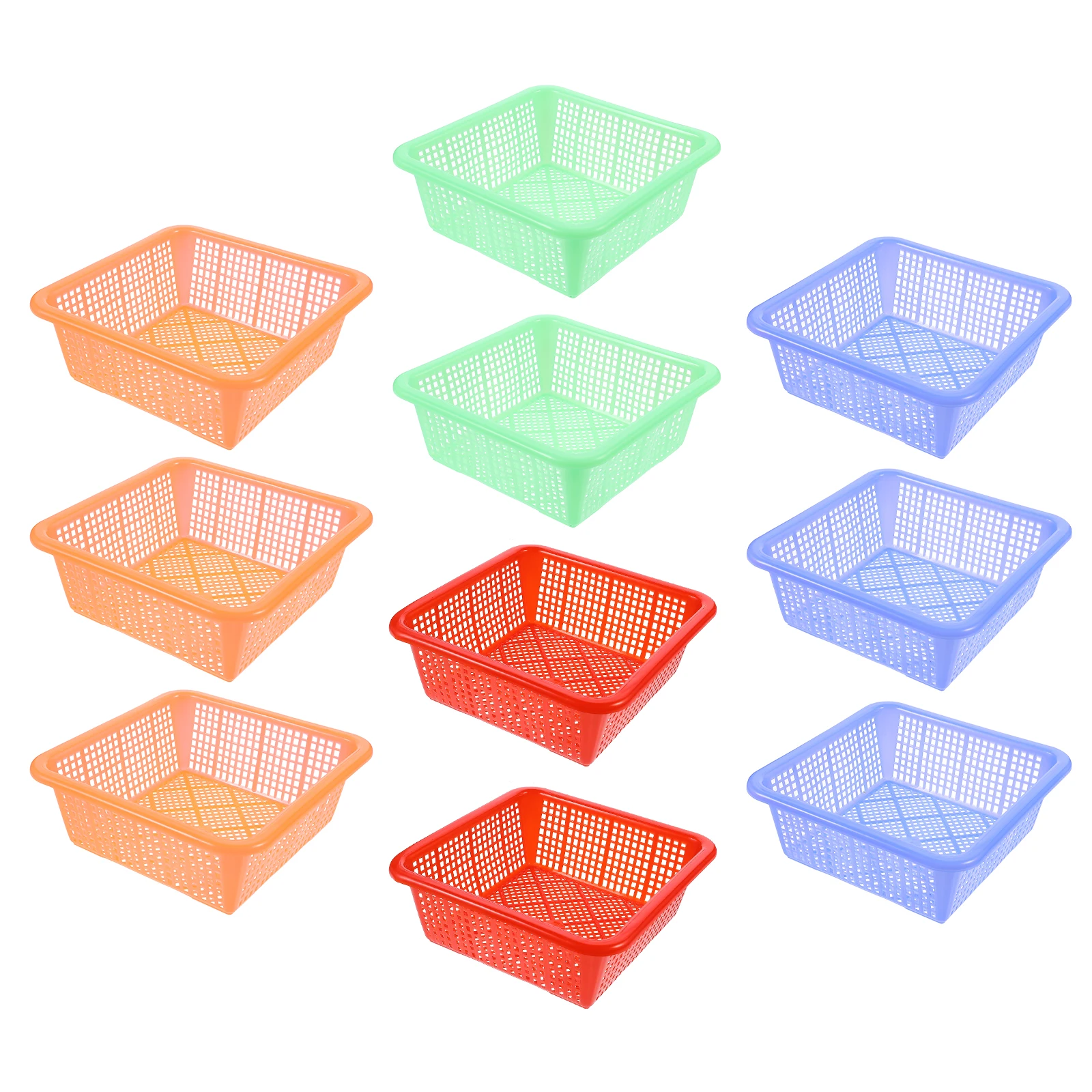 10 Pcs Plastic Storage Baskets Square Small Multifunctional Home Office Bathroom Kitchen Fruit Toy Premium Strong Fall Resistant
10 Pcs Plastic Storage Baskets Square Small Multifunctional Home Office Bathroom Kitchen Fruit Toy Premium Strong Fall Resistant