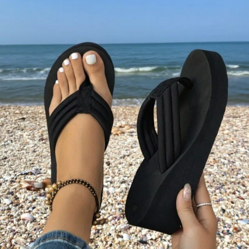 Womens Platform Flip Flops Wedge Thong Sandals Summer High Heel Beach Slippers Comfortable Thick Sole Shoes for Lady Outdoor
Womens Platform Flip Flops Wedge Thong Sandals Summer High Heel Beach Slippers Comfortable Thick Sole Shoes for Lady Outdoor