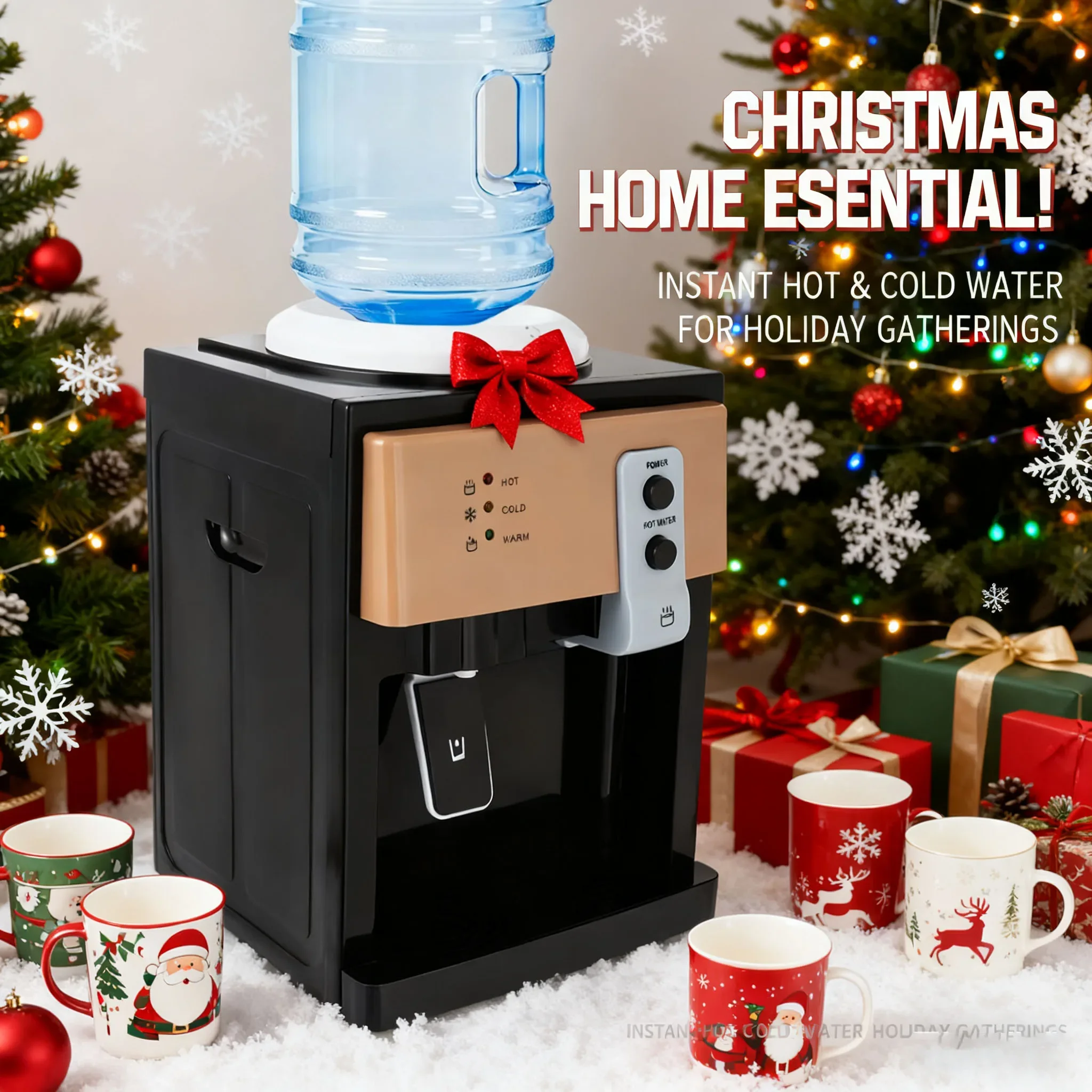 110V US Electric Hot and Cold Water Cooler Dispenser Versatile Desktop Top Loading Water Dispenser for Home Office Living Room
110V US Electric Hot and Cold Water Cooler Dispenser Versatile Desktop Top Loading Water Dispenser for Home Office Living Room