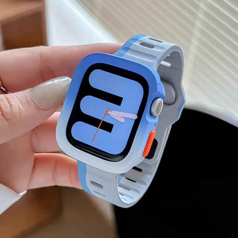 Силиконовый чехол+ремешок для Apple Watch Ultra 2 49 мм, Series 10 42 мм, 46 мм, 44 мм, 40 мм, 45 мм, 41 мм, чехол-браслет для iWatch Series 8, 9, 7
Силиконовый чехол+ремешок для Apple Watch Ultra 2 49 мм, Series 10 42 мм, 46 мм, 44 мм, 40 мм, 45 мм, 41 мм, чехол-браслет для iWatch Series 8, 9, 7