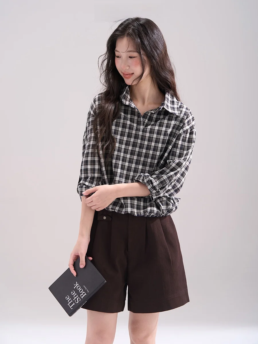 Женская осенняя модная универсальная хлопковая рубашка Heme с цветочным принтом, винтажным клетчатым узором, длинными рукавами, свободного кроя, с воротником и пуговицами
Женская осенняя модная универсальная хлопковая рубашка Heme с цветочным принтом, винтажным клетчатым узором, длинными рукавами, свободного кроя, с воротником и пуговицами