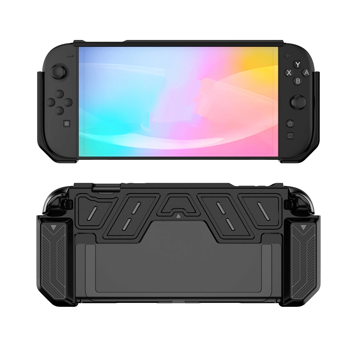 Protective Case with Stand for Switch 2 Game Console, TPU Protective Sleeve Shockproof Protective Cover with Kickstand Accessory
Protective Case with Stand for Switch 2 Game Console, TPU Protective Sleeve Shockproof Protective Cover with Kickstand Accessory
