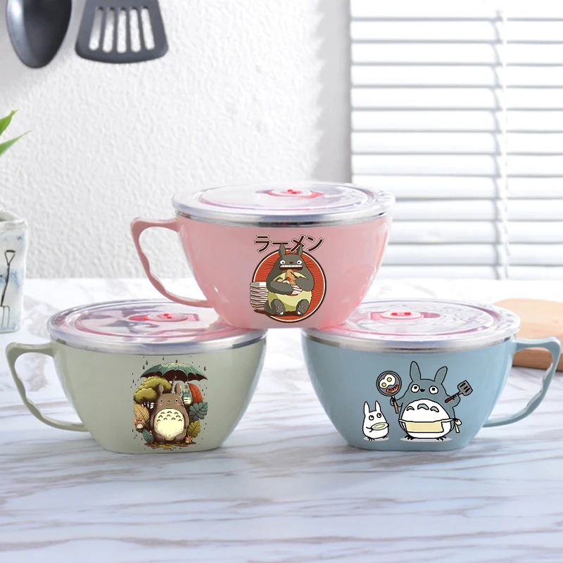 Anime Totoro Noodle Bowl Large Capacity Stainless Steel Bowl Double-layer Heat Protection Instant Cartoon Food Storage Container
Anime Totoro Noodle Bowl Large Capacity Stainless Steel Bowl Double-layer Heat Protection Instant Cartoon Food Storage Container