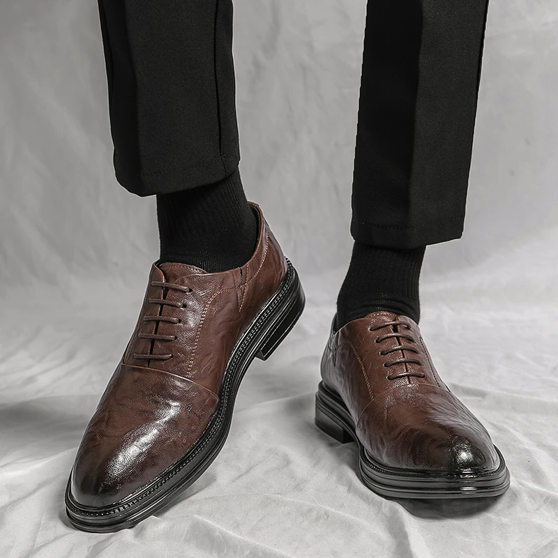 Spring and Autumn Men Height Increasing Shoes Casual Business Formal Youth Suit Groom's Wedding Fashion Shoes Sizes 38-46
Spring and Autumn Men Height Increasing Shoes Casual Business Formal Youth Suit Groom's Wedding Fashion Shoes Sizes 38-46