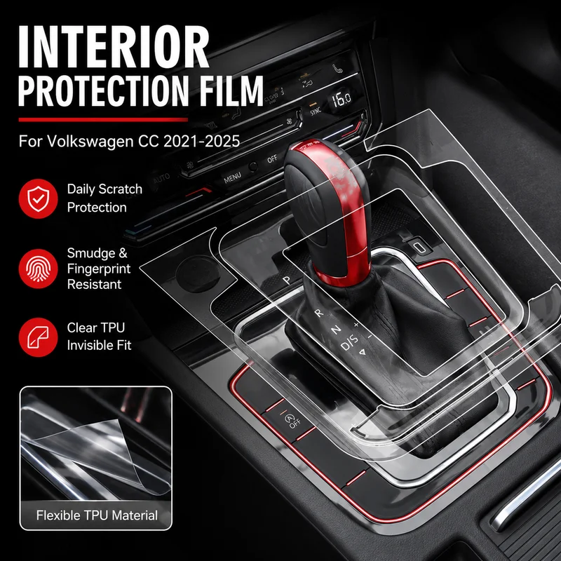TPU Interior Protection Film for Volkswagen CC 2021-2025 Dashboard, Center Console, Instrument Cluster & Gear Shift Screens
TPU Interior Protection Film for Volkswagen CC 2021-2025 Dashboard, Center Console, Instrument Cluster & Gear Shift Screens