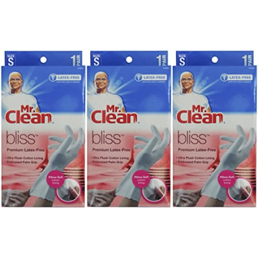 Mr. Clean Bliss Premium Latex-Free Gloves, Small, 3 pairs
Mr. Clean Bliss Premium Latex-Free Gloves, Small, 3 pairs