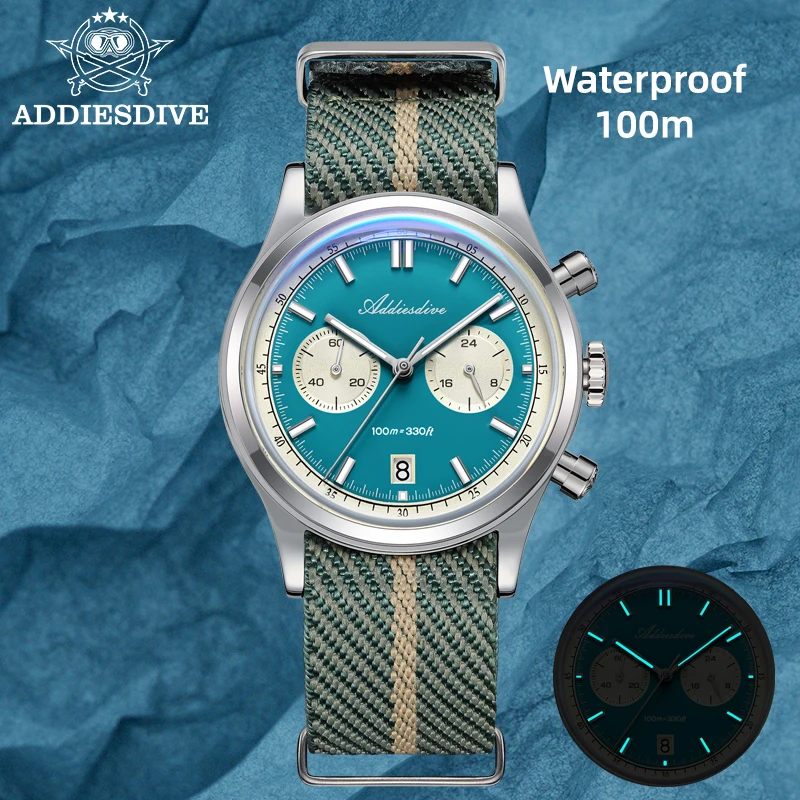 ADDIESDIVE AD2542 Men's Luxury Quartz Watch Super Luminous Bubble Mirror Glass Wristwatch 10Bar Waterproof Chronograph Watches
ADDIESDIVE AD2542 Men's Luxury Quartz Watch Super Luminous Bubble Mirror Glass Wristwatch 10Bar Waterproof Chronograph Watches