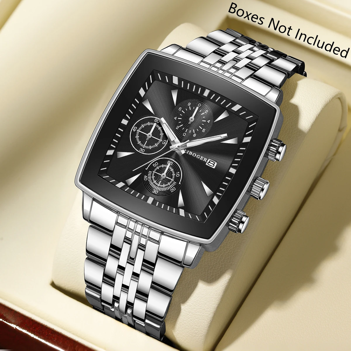 Fashion Square Dial Men Calendar Quartz Watch Stainless Steel Strap Men's Business Watches Reloj Hombre Clock Gift (Without Box)
Fashion Square Dial Men Calendar Quartz Watch Stainless Steel Strap Men's Business Watches Reloj Hombre Clock Gift (Without Box)