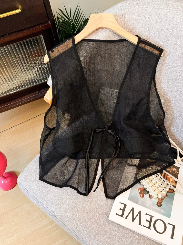 Новый китайский Sle V-Ne Thin Me Jaet, женский летний топ на пуговицах, топ на бретелях, верхняя одежда, чистый цвет
Новый китайский Sle V-Ne Thin Me Jaet, женский летний топ на пуговицах, топ на бретелях, верхняя одежда, чистый цвет