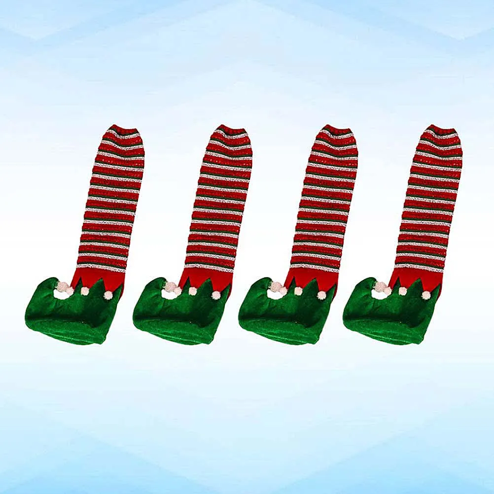 4pcs Christmas Table Foot Cover Striped Elf Chair Feet Protectors Furniture Leg Covers Holiday Home Decoration Supplies 
4pcs Christmas Table Foot Cover Striped Elf Chair Feet Protectors Furniture Leg Covers Holiday Home Decoration Supplies