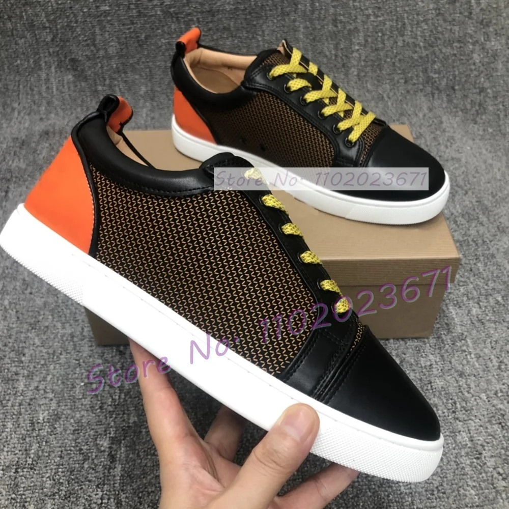 Cool Textured Leather Men's Flats Casual Shoes Luxury Lace-up Streetwear Low Trainers Fashion Mixed Colors Round Toe Sneakers
Cool Textured Leather Men's Flats Casual Shoes Luxury Lace-up Streetwear Low Trainers Fashion Mixed Colors Round Toe Sneakers