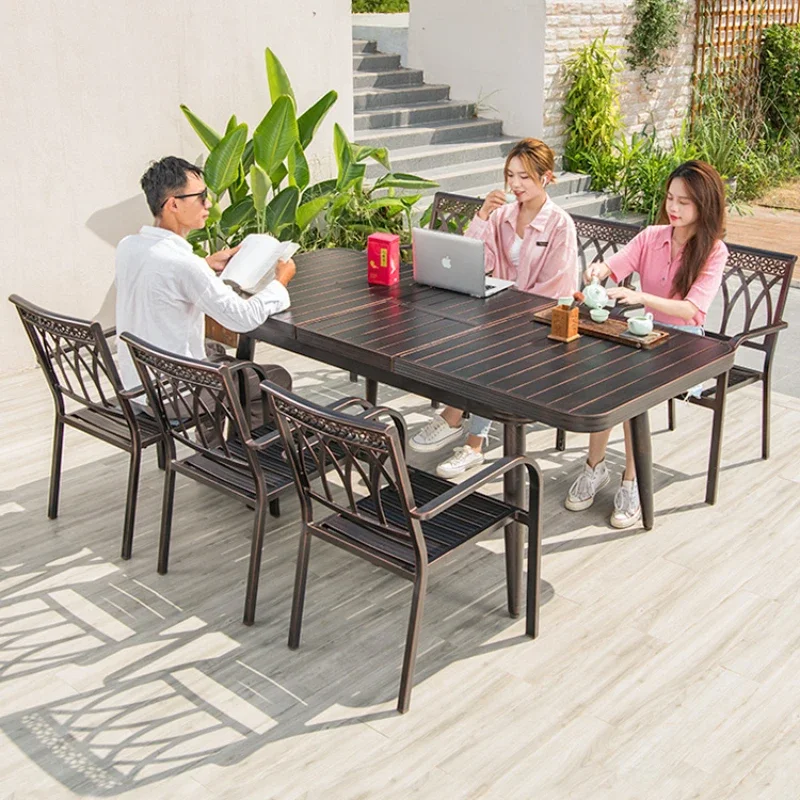 Outdoor Villa Garden Courtyard Leisure Coffee Shop Balcony Aluminum Alloy Table and Chair палатка 4х местная furniture
Outdoor Villa Garden Courtyard Leisure Coffee Shop Balcony Aluminum Alloy Table and Chair палатка 4х местная furniture