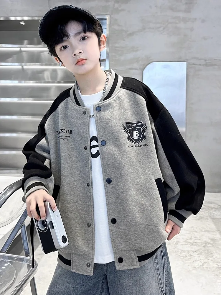 Cool Trendy Boys Spring Autumn Baseball Jacket Coat Korean Style Children's Clothing Middle Large Children's Outerwear
Cool Trendy Boys Spring Autumn Baseball Jacket Coat Korean Style Children's Clothing Middle Large Children's Outerwear