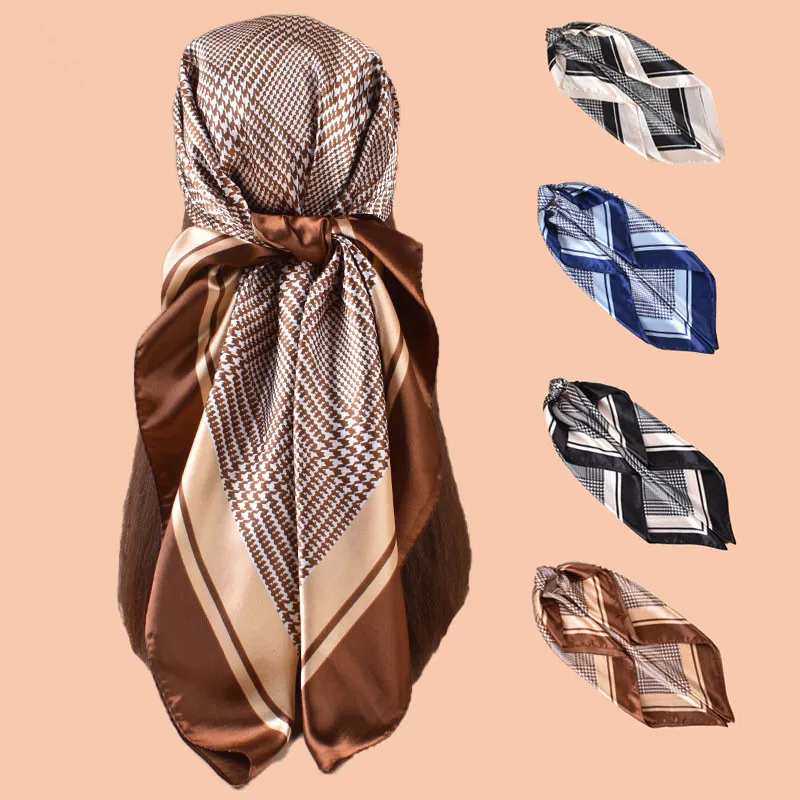 New Houndstooth Square Silk Scarf Women Luxury Brand Satin Print Hijab Scarves Pareo Bandana Female Shawl Wrap Headband Foulard
New Houndstooth Square Silk Scarf Women Luxury Brand Satin Print Hijab Scarves Pareo Bandana Female Shawl Wrap Headband Foulard