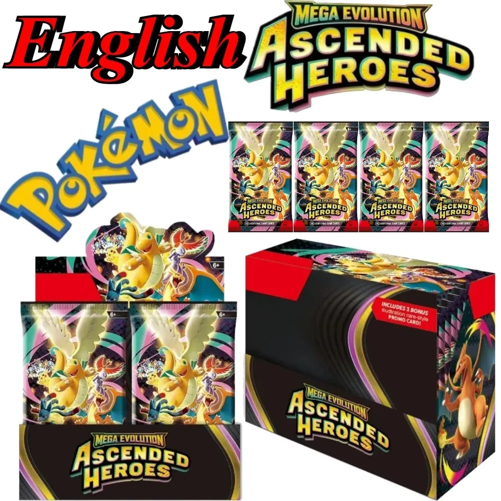 Popular Classic 360 Pcs Pokemon Cards 151 Black Bolt White Flare Surging Sparks Mega Evolutions English Booster Battle Card Toy
Popular Classic 360 Pcs Pokemon Cards 151 Black Bolt White Flare Surging Sparks Mega Evolutions English Booster Battle Card Toy