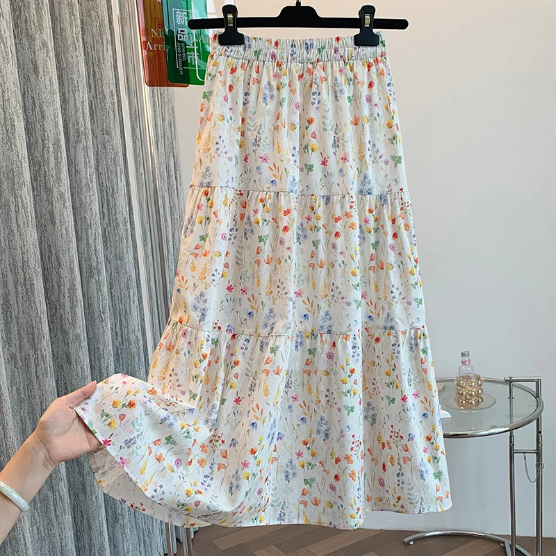 Cotton Linen Floral Skirt Women's Spring Summer New High Waist Thin A-word Slim Long Skirt Boho Beach Holiday
Cotton Linen Floral Skirt Women's Spring Summer New High Waist Thin A-word Slim Long Skirt Boho Beach Holiday