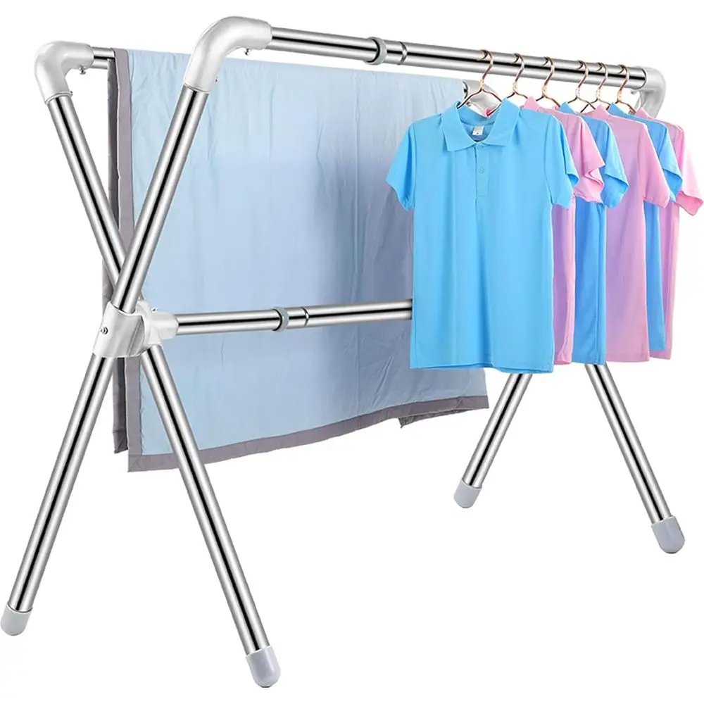 Sturdy Outdoor-Indoor Clothes Drying Rack, Retractable Stainless Steel, Space-Efficient for Laundry and Towels (2m/79in)
Sturdy Outdoor-Indoor Clothes Drying Rack, Retractable Stainless Steel, Space-Efficient for Laundry and Towels (2m/79in)