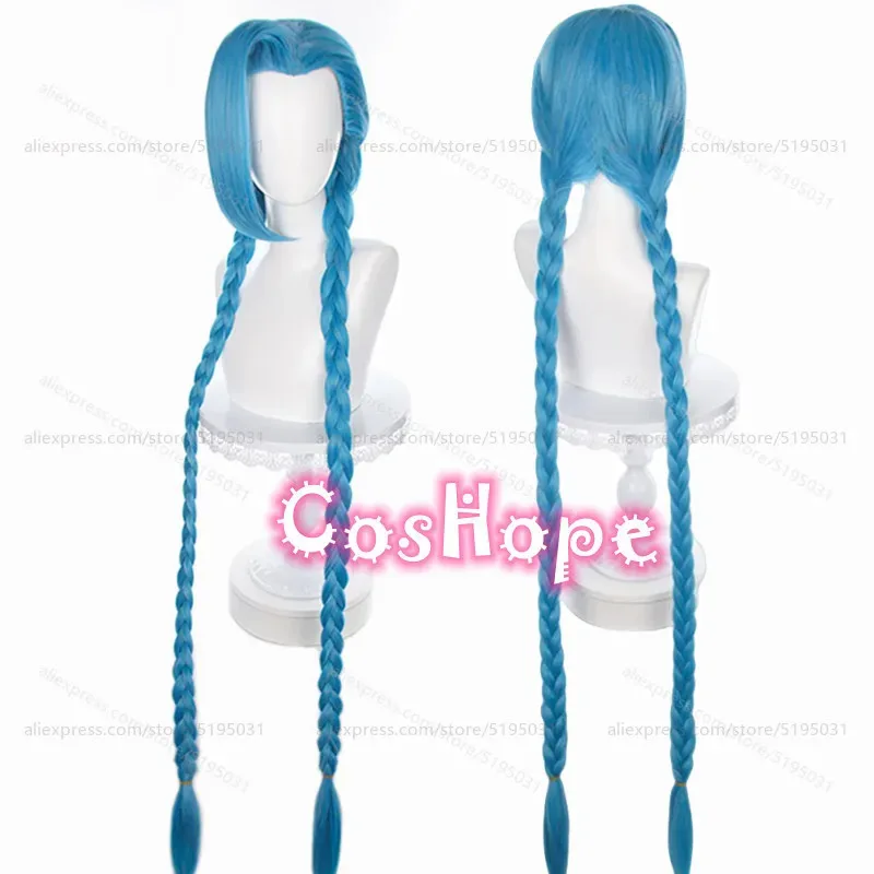 120cm Long Jinx Cosplay Wig LOL Arcane Cosplay Braided Hair Blue Wig Cosplay Anime Heat Resistant Synthetic Wigs
120cm Long Jinx Cosplay Wig LOL Arcane Cosplay Braided Hair Blue Wig Cosplay Anime Heat Resistant Synthetic Wigs