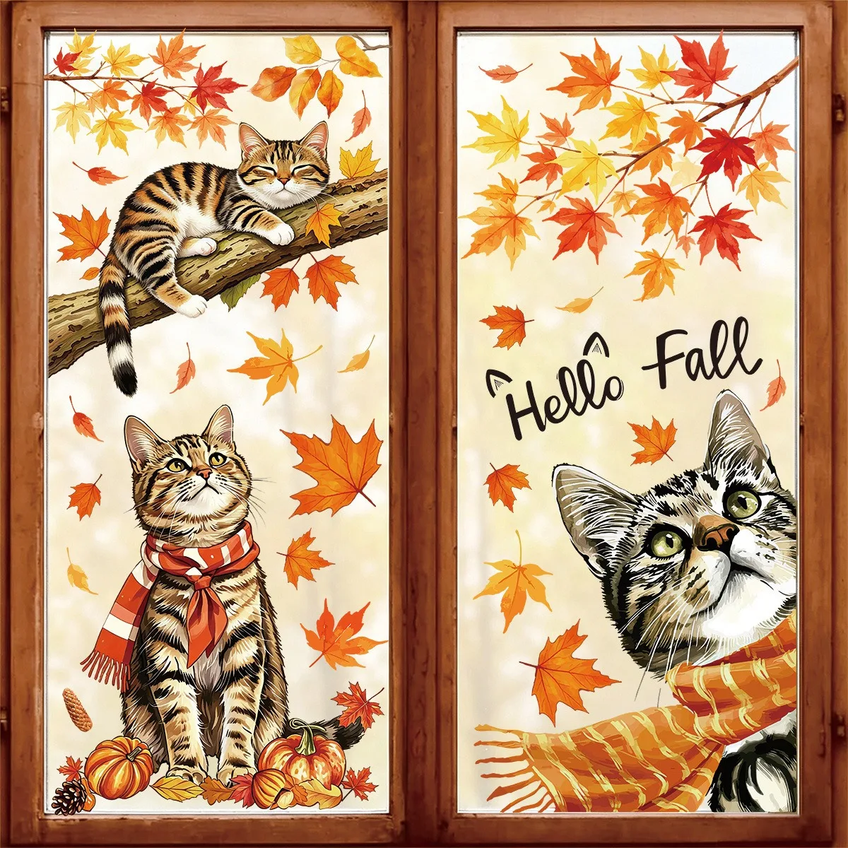 Thanksgiving PVC Static Cling Cat Pumpkin Autumn Leaf Removable Window Glass Decal Sticker
Thanksgiving PVC Static Cling Cat Pumpkin Autumn Leaf Removable Window Glass Decal Sticker