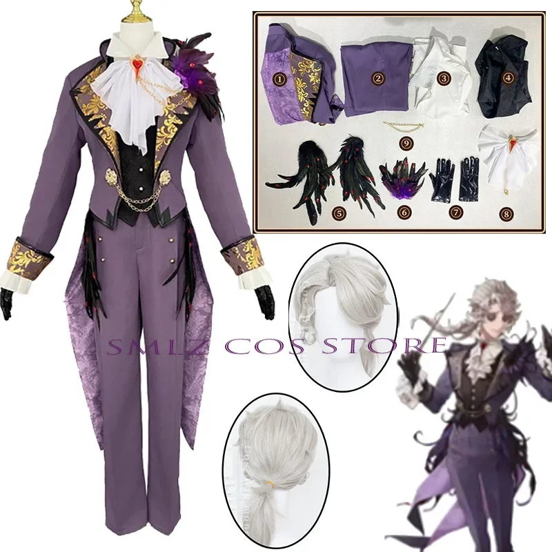 Concert Composer Cosplay Identity V Frederick Kreiburg Cosplay Costume Man Purple Uniform Suit Halloween Outfit Play Clothing
Concert Composer Cosplay Identity V Frederick Kreiburg Cosplay Costume Man Purple Uniform Suit Halloween Outfit Play Clothing