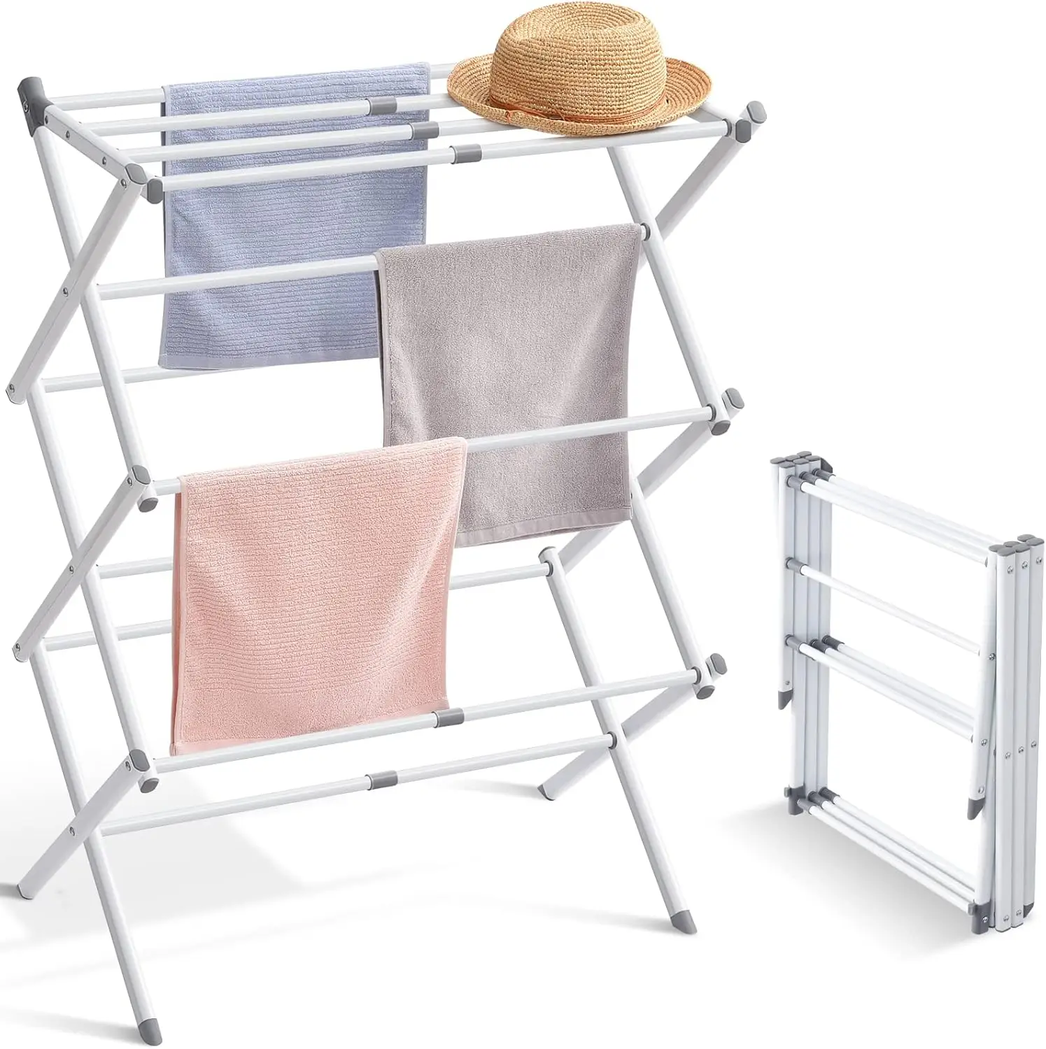 Expandable Clothes Drying Rack, Foldable Laundry Drying Rack, 3-Tier Collapsible Clothing Dryer, Adjustable Towel Rack for Air D
Expandable Clothes Drying Rack, Foldable Laundry Drying Rack, 3-Tier Collapsible Clothing Dryer, Adjustable Towel Rack for Air D