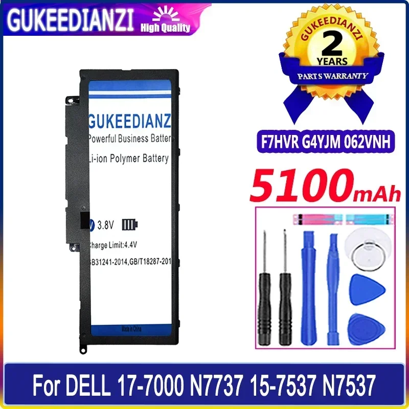 Аккумулятор большой емкости F7HVR G4YJM 062VNH 5100 мАч для DELL Inspiron 17-7000 N7737 15-7537 N7537
Аккумулятор большой емкости F7HVR G4YJM 062VNH 5100 мАч для DELL Inspiron 17-7000 N7737 15-7537 N7537