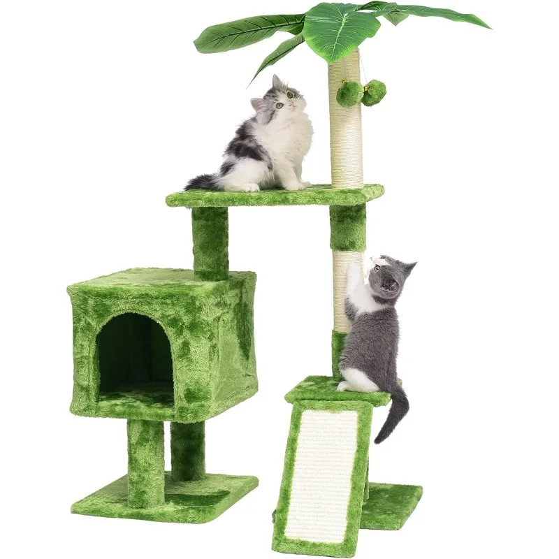 Cat Tree - Multi-Level Interactive 41.7 Inches High Cat Tower with Scratching Boards for Climbing, Resting, and Claw Sharpening
Cat Tree - Multi-Level Interactive 41.7 Inches High Cat Tower with Scratching Boards for Climbing, Resting, and Claw Sharpening