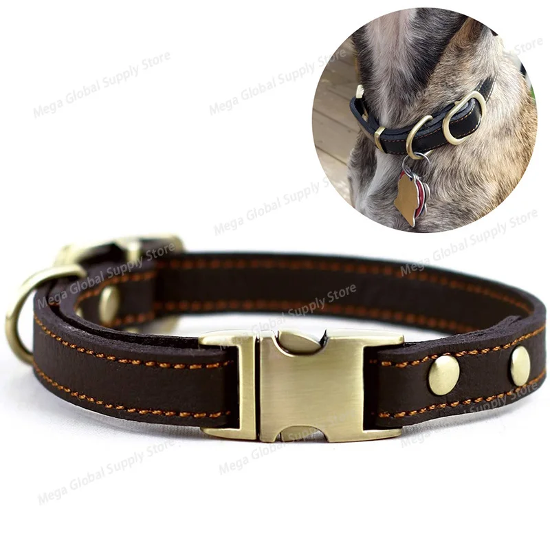 Genuine Leather Dog Collar Quality Handmade Strong Comfortable Metal Buckle Pet Collar For Small Medium Large Dogs
Genuine Leather Dog Collar Quality Handmade Strong Comfortable Metal Buckle Pet Collar For Small Medium Large Dogs