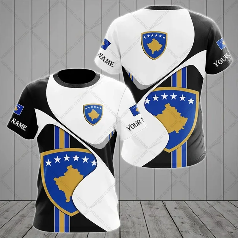 Kosovo Flag & Coat of Arms Graphic Tees Summer Casual Streetwear Men's Fashion Loose T-shirts Boy Oversized Short Sleeve Tops
Kosovo Flag & Coat of Arms Graphic Tees Summer Casual Streetwear Men's Fashion Loose T-shirts Boy Oversized Short Sleeve Tops