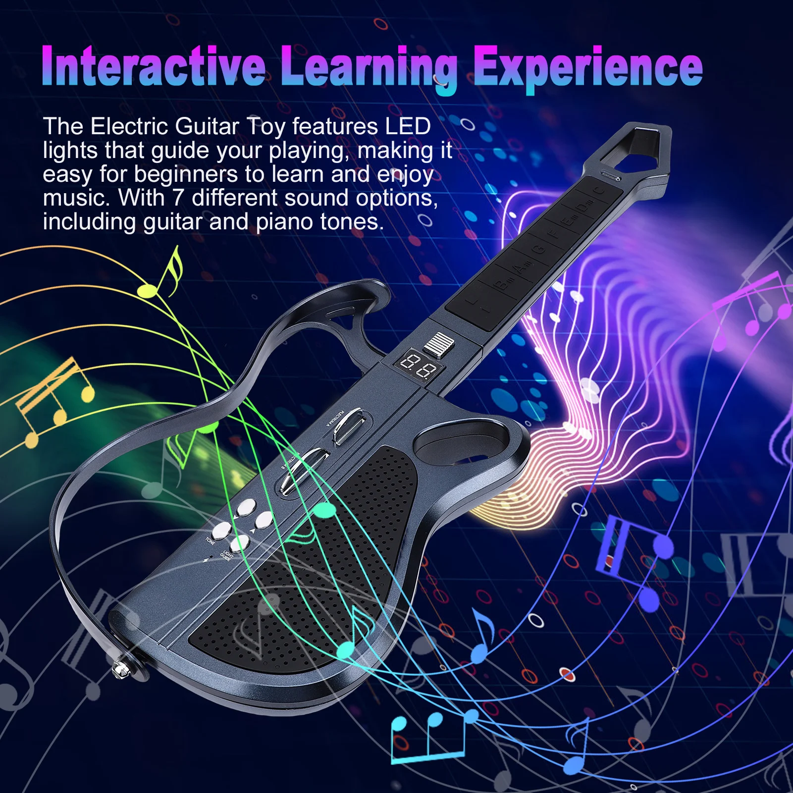 Kids Electric Guitar Foldable Stringless LED Light Up 7 Sounds BT Rechargeable 4 Drum Machine Rhythms with Shoulder Strap
Kids Electric Guitar Foldable Stringless LED Light Up 7 Sounds BT Rechargeable 4 Drum Machine Rhythms with Shoulder Strap