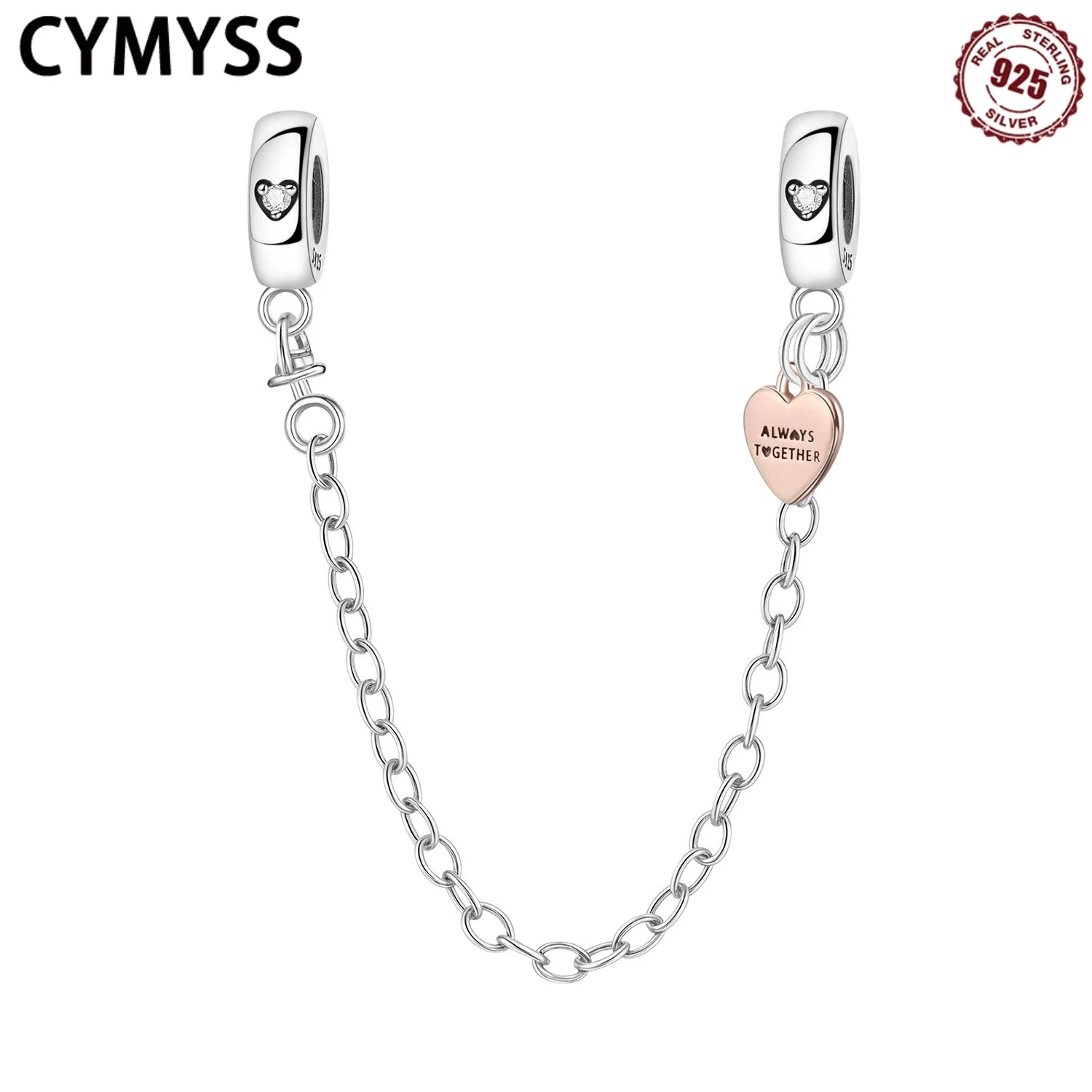 CYMYSS 2025 New S925 Sterling Silver Rose Gold Heart Zircon Lady Safety Chain Boutique Wedding Party Jewelry Gifts Women Beading
CYMYSS 2025 New S925 Sterling Silver Rose Gold Heart Zircon Lady Safety Chain Boutique Wedding Party Jewelry Gifts Women Beading