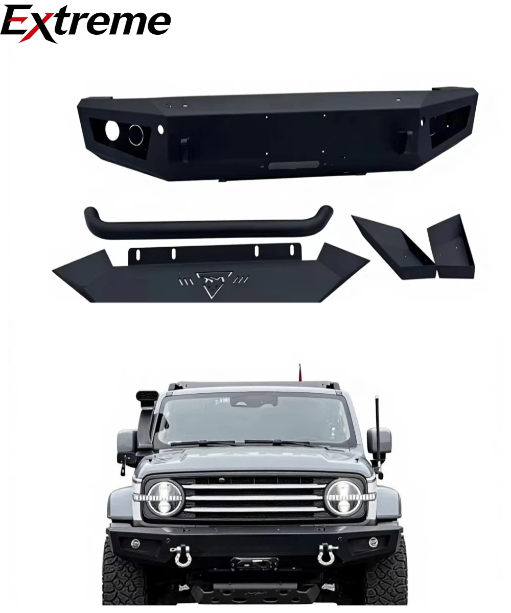 The Tank 300 Front Bumper Is Equipped with Lights, a Guard Plate and a Winch Mount, Retaining the Original Vehicle radar Holes.
The Tank 300 Front Bumper Is Equipped with Lights, a Guard Plate and a Winch Mount, Retaining the Original Vehicle radar Holes.